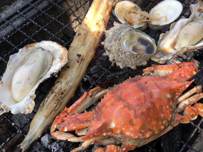 海の真ん前でBBQ!! 魚太郎浜焼きバーベキュー