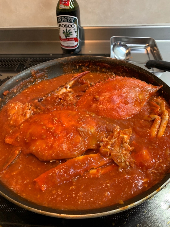 南知多産 渡り蟹が大漁でお値打ち! パスタに挑戦!