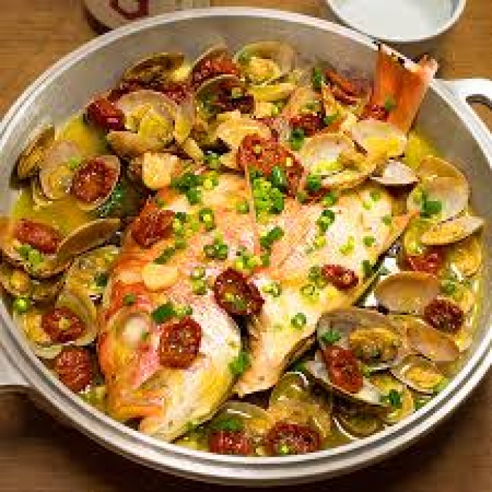 【ち鯛】アクアパツッア、フライパン1つで!