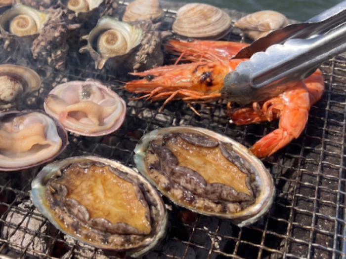 【事前予約｜締め切り５/2●14時まで】GW限定　浜焼きBBQセット＋牡蠣+あわび※送料込み　到着日選択　5/2.3.4.5のみ｜他商品同梱不可