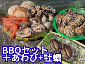 【事前予約｜締め切り５/2●14時まで】GW限定　浜焼きBBQセット＋牡蠣+あわび※送料込み　到着日選択　5/2.3.4.5のみ｜他商品同梱不可