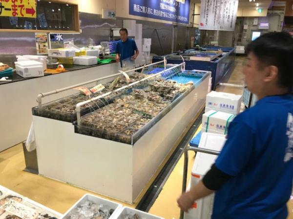 「鮮魚市場購入商品➡浜焼きBBQへ持込自由」